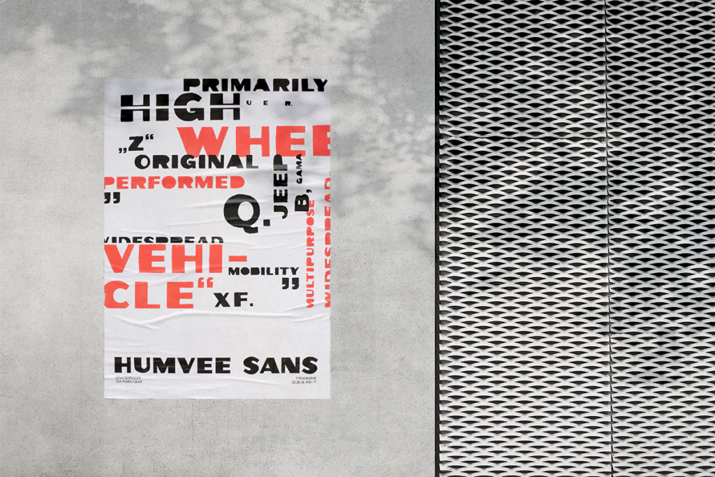 type design humvee sans poster